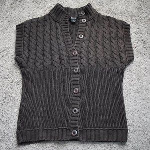 Style & Co. Brown Short Sleeve Sweater Size Small